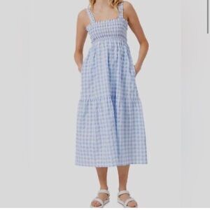French Connection Blue Gingham Women's Dress